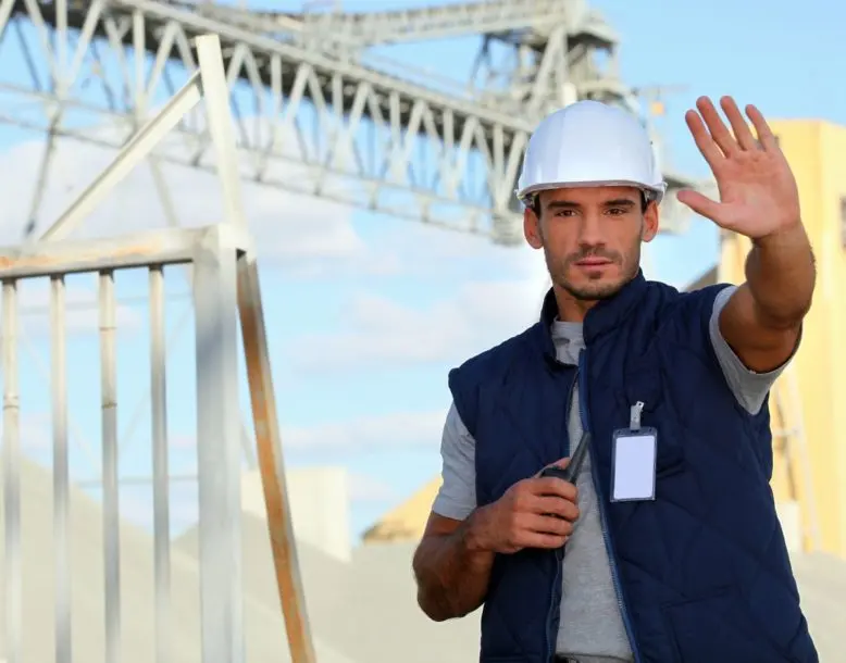 XpressGuards officer on a construction site